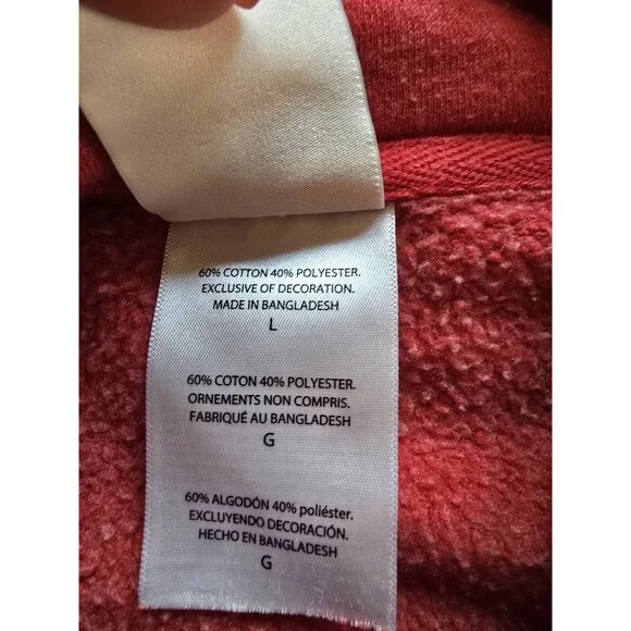 Champion Ohio State Buckeyes Hoodie Mens Large Red Embroidered Pullover OSU - Picture 6 of 8